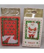 Vintage Hallmark Bridge Tally Cards 2 Packs Of 12 Christmas Theme 2 &amp; 3 ... - £6.04 GBP