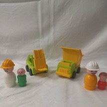 Vintage 1970's 1980's Fisher Price Little People 6 Piece Lot Toy Vehicles Figure - $21.77