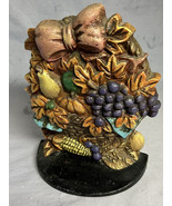 VTG 1991 HOUSE OF LLOYD AUTUMN BASKET CAST IRON DOORSTOP - $25.74