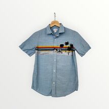 Old Navy Boys Blue Button-Down Beach Retro Summer California Surf Size 8 - $3.27