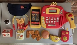 Vintage McDonalds Cash Register Toy Food Pretend Play Hamburger Fries Ice Cream - £50.97 GBP