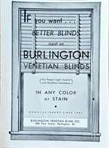 BURLINGTON - Venetian Blinds - 1931 Vintage Print Ad - Burlington VT - V... - €8,08 EUR