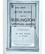 BURLINGTON - Venetian Blinds - 1931 Vintage Print Ad - Burlington VT - V... - €8,15 EUR