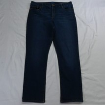 Bandolino 16 Amy High Waist Straight Dark Wash Stretch Denim Jeans - £11.57 GBP