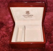 Citizen Eco-Drive Wood Storage Display No Watch Holder Hinge Top Box Only - $14.99