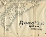 Boston &amp; Maine Railroad Rand Avery Map 1880&#39;s Desert Islands St Andrews  - $136.62