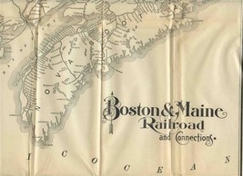 Boston &amp; Maine Railroad Rand Avery Map 1880&#39;s Desert Islands St Andrews  - £107.43 GBP