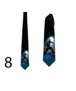 Necktie with black panther custom design tie with superhero - £23.60 GBP