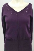 Multiples Embellished V Neck Sweater,Size Small - $14.00