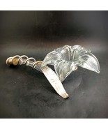 Oneida Amaryllis Reclining Lily Hand-Blown Glass Silverplate Bud Vase, OBO - €23,97 EUR