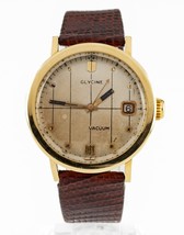 Glycine 18k Yellow Gold Men&#39;s Vintage Vacuum Automatic Watch 2472 - $1,879.39