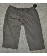 Womens Capris Sag Harbor Brown Slimming Stretch Casual Pants $50 NEW-siz... - $18.81