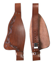 Horse Western Adult Tooled Genuine Leather Replacement Saddle Fenders 5225 - £50.45 GBP+