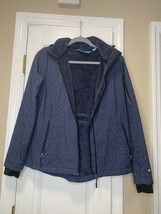 Womens Free Country Jacket Navy Size S Fleece Lined Hooded All Weather - $23.04 CAD