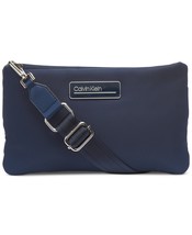 Calvin Klein Logo Jaina Nylon Navy Blue Crossbody Bag Handbag Purse - £38.03 GBP