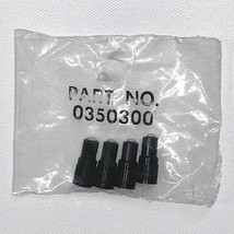 4 Pack of 1&quot; Long Tire Valve Stem Extensions Black Plastic Mfg. by Dill NEW SET - £2.56 GBP