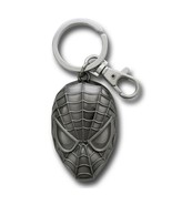 Spider-Man Shiny Head Pewter Keychain Silver - £11.78 GBP