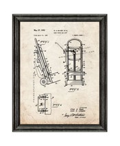 Hand Truck and Lift Patent Print Old Look with Black Wood Frame - £19.61 GBP+