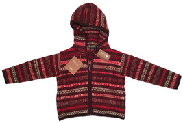 NEW Loro Piana Cashmere Boys Knit Jacket!  2  Red &amp; Creme  Hood  Full Zip - £344.83 GBP