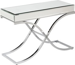 Ava Mirrored Console Table - Chrome - £241.33 GBP