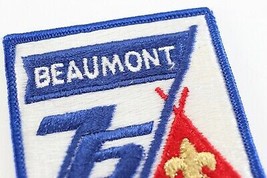 Vintage 1976 Beaumont Embroidered Boy Scout BSA Camp Patch - $11.69