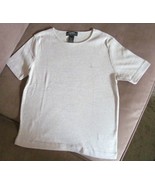 RALPH LAUREN Petite Shirt Top Blouse S/S Cotton GREEN LABEL Oatmeal Size... - £18.65 GBP
