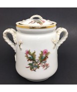 Moss Rose Gold Trim Haviland LIMOGES Biscuit / Sugar Jar with Lid 6&quot; Tall - £34.34 GBP