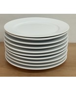 Set of 12 Crate & Barrel Bread Appetizer Plates 6" White Porcelain Round Plate - $1,305.98 MXN