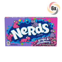 6x Packs Nerds Grape & Strawberry Theater Box Hard Candy 5oz Fast Free Shipping! - £16.39 GBP