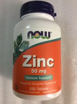 250~50 mg Tablets! NOW Foods ~ ZINC Vegetarian/Vegan Formula! - $19.37