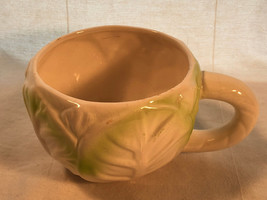 White Majolica Cabbage Large Coffee Cup Mint - £11.98 GBP