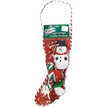Doggie Delight Holiday Stockings Four Red &amp; Green Christmas Theme Dog Toys - £12.57 GBP