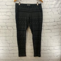 Mudd Leggings Black Gray Aztec Print Womens Sz L Stretch - $9.89