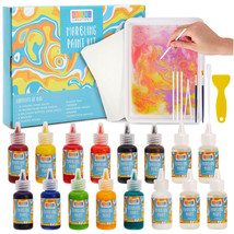 36 Piece Marbling Kids Paint Kit, Arts, Crafts Essentials,Diy Projects,12 Colors - £30.68 GBP