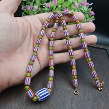 YCH-15 Venetian Inspired Chevron Beads Necklace - £30.68 GBP