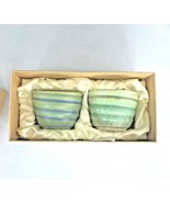 Glazed Asian Bowls Chungli Business Set of 2 Hotel Blue Green New In Box... - $5.70