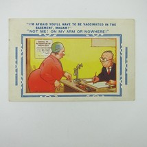 Postcard Bamforth Comic Humor Doctor Office Woman Vaccination Shot Vintage 1937 - £7.98 GBP