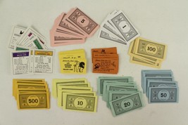 Vintage Parker Brothers Game MONOPOLY Toy Replacement Parts Money Deeds Cards - £8.80 GBP
