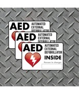 3 Pack AED Automated External Defibrillator Vinyl Decal FREE SHIPPING - $9.37 CAD