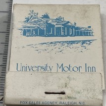 Vintage Matchbook Cover  Univeristy Motor Inn  Chapel Hill, NC. gmg  foxing - $12.38