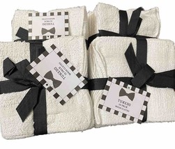 White  Washcloths 10 Pack  100% Cotton , TUXEDO ( Gift Pack ) - £9.29 GBP
