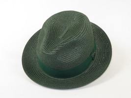 Men's Bently Semi Crushable Fedora Briad Straw Hat Leonardo LE235 Emerald Green image 3
