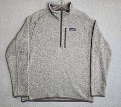 Patagonia Better Sweater Half Zip Up Fleece Jacket Mens Large Grey Outdoors - $42.99