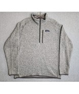 Patagonia Better Sweater Half Zip Up Fleece Jacket Mens Large Grey Outdoors - $816.79 MXN