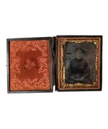 Vintage Ambrotype Photo of a Young Woman in Dress Daguerreotype Full Cas... - £110.54 GBP