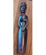 EAST AFRICAN CARVED DARK HARDWOOD WOMAN FIGURE - €17,06 EUR
