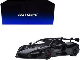 Mclaren Senna Stealth Cosmos Black with Carbon Accents 1/18 Model Car by Autoart - $603.21 CAD