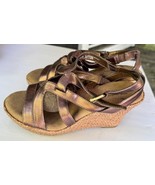 White Mountain Bronze Women&#39;s Wedge Strap Sandal Size 6 - $39.99