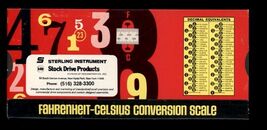1971 CONVERSION/ SLIDE CHART by NELSON TAXEL * METRIC TO ENGLISH - Temp ... - $14.80