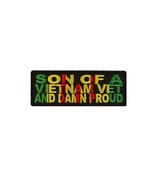 Son of a VIETNAM VET and Damn Proud 4&quot; x 1.5&quot; iron on patch (3673) (I) - £4.66 GBP